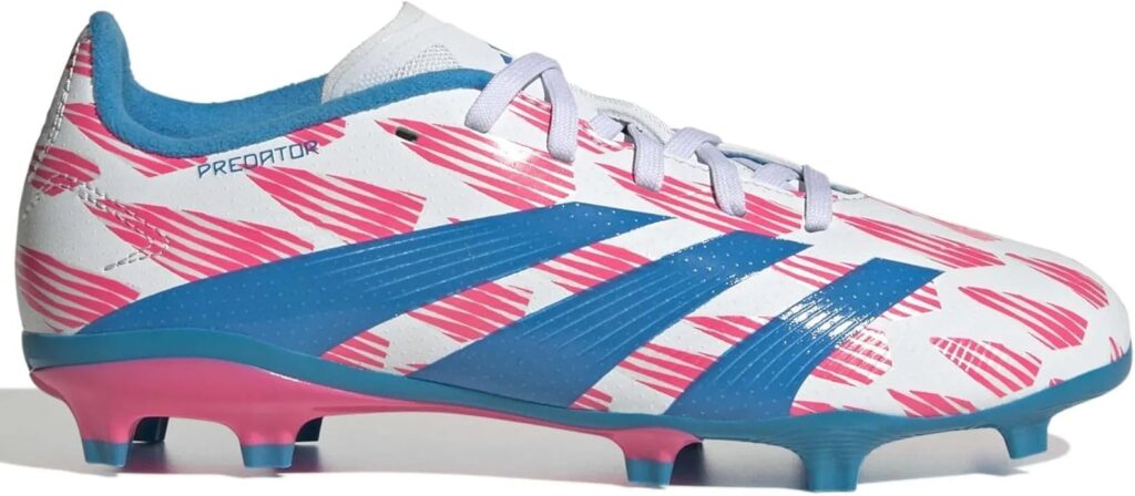 Adidas Kids Soccer Cleats, Predator league, pink white and blue