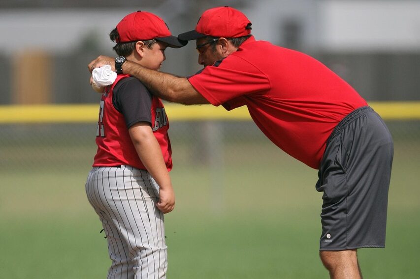 How to break in a baseball glove coach talking to sad kid